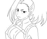 Coloriage La belle Momo Yaoyorozu du manga