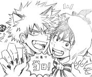 Coloriage La meilleure &eacute;quipe du manga My hero academia