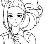 Coloriage La merveilleuse Momo Yaoyorozu de My hero academia