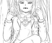 Coloriage La myst&eacute;rieuse Toge Himiko de My hero academia