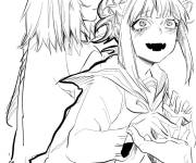Coloriage La personnage f&eacute;minine de la manga japonaise Himiko Toga