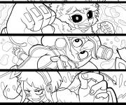 Coloriage Les personnages les plus puissants de My hero academia