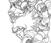 Coloriage Les personnages pr&eacute;f&eacute;r&eacute;s de My hero academia