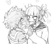 Coloriage Les petits amoureux dr&ocirc;les de My hero academia