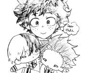 Coloriage Les petits enfants de My hero academia
