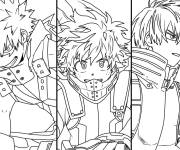 Coloriage Les superh&eacute;ros de My hero academia