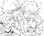 Coloriage Manga My hero Academia styl&eacute;