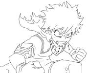 Coloriage Midoriya de My hero academia