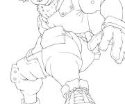 Coloriage Midoriya du film anime My hero academia