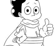Coloriage Minoru Mineta My hero academia en noir et blanc