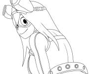 Coloriage My hero academia Fille grenouille