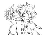 Coloriage My hero Academia les amoureux
