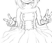 Coloriage Ochaco Uraraka dans MHA