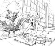Coloriage Personnage de My hero academia aime dessiner