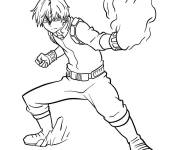 Coloriage Personnage montre sa force sp&eacute;ciale de Mon universit&eacute; de h&eacute;ros