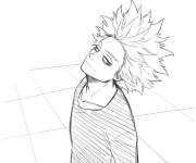 Coloriage Personnage principal de My hero academia au crayon