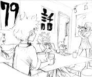 Coloriage Personnages au karaok&eacute; My hero academia