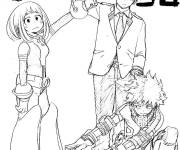 Coloriage Personnages mignons de My hero Academia