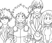Coloriage Personnages principaux de manga My hero academia