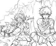 Coloriage Scene de  My hero academia a4
