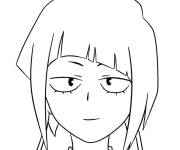 Coloriage et dessins gratuit T&ecirc;te de la fille Kyoka Jiro MHA à imprimer