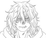 Coloriage T&ecirc;te de Shigaraki Tomura de My hero academia