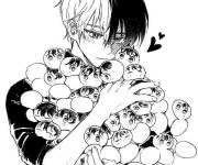 Coloriage Todoroki gentil facile