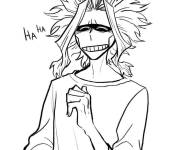 Coloriage Toshinori Yagi de My hero academia