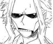 Coloriage Toshinori Yagi nerveux