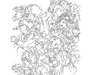Coloriage Tous les personnages de My hero academia