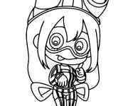 Coloriage Tsuyu Asui Chibi de My hero academia