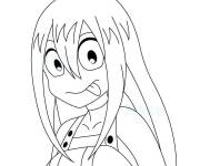 Coloriage Tsuyu Asui de My hero academia