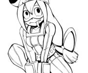 Coloriage Tsuyu de My Hero Academia