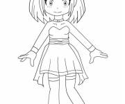 Coloriage Uraraka de My hero academia manga