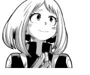 Coloriage Uraraka Ochaco r&ecirc;vant de My hero academia