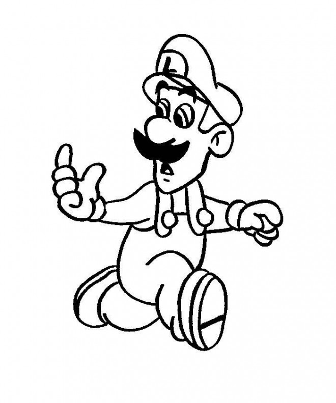 Coloriage et dessins gratuits Luigi court à imprimer