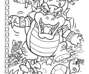 Coloriage Nintendo Bowser