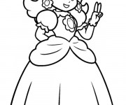 Coloriage Nintendo Daisy en vecteur