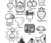 Coloriage et dessins gratuit Nintendo Les Amis de Mario à imprimer