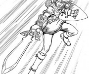Coloriage Nintendo Link Jeu Vid&eacute;o