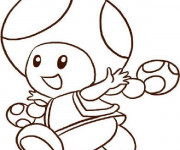 Coloriage Nintendo Toad &agrave; colorier