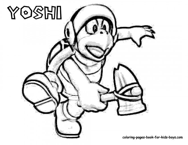 Coloriage et dessins gratuits Nintendo Yoshi Mario à imprimer