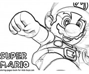 Coloriage Super Mario Affiche Nintendo