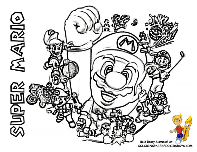 Coloriage et dessins gratuits Super Mario Nintendo à imprimer