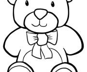 Coloriage et dessins gratuit Jouet nounours souriant à imprimer