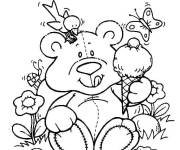 Coloriage Nounours dans la nature