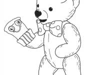 Coloriage Nounours de dessin anim&eacute;
