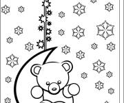Coloriage et dessins gratuit Nounours en couleurs à imprimer