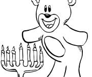 Coloriage Nounours et la fete juive
