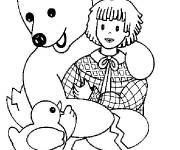 Coloriage Nounours et Pimprenelle